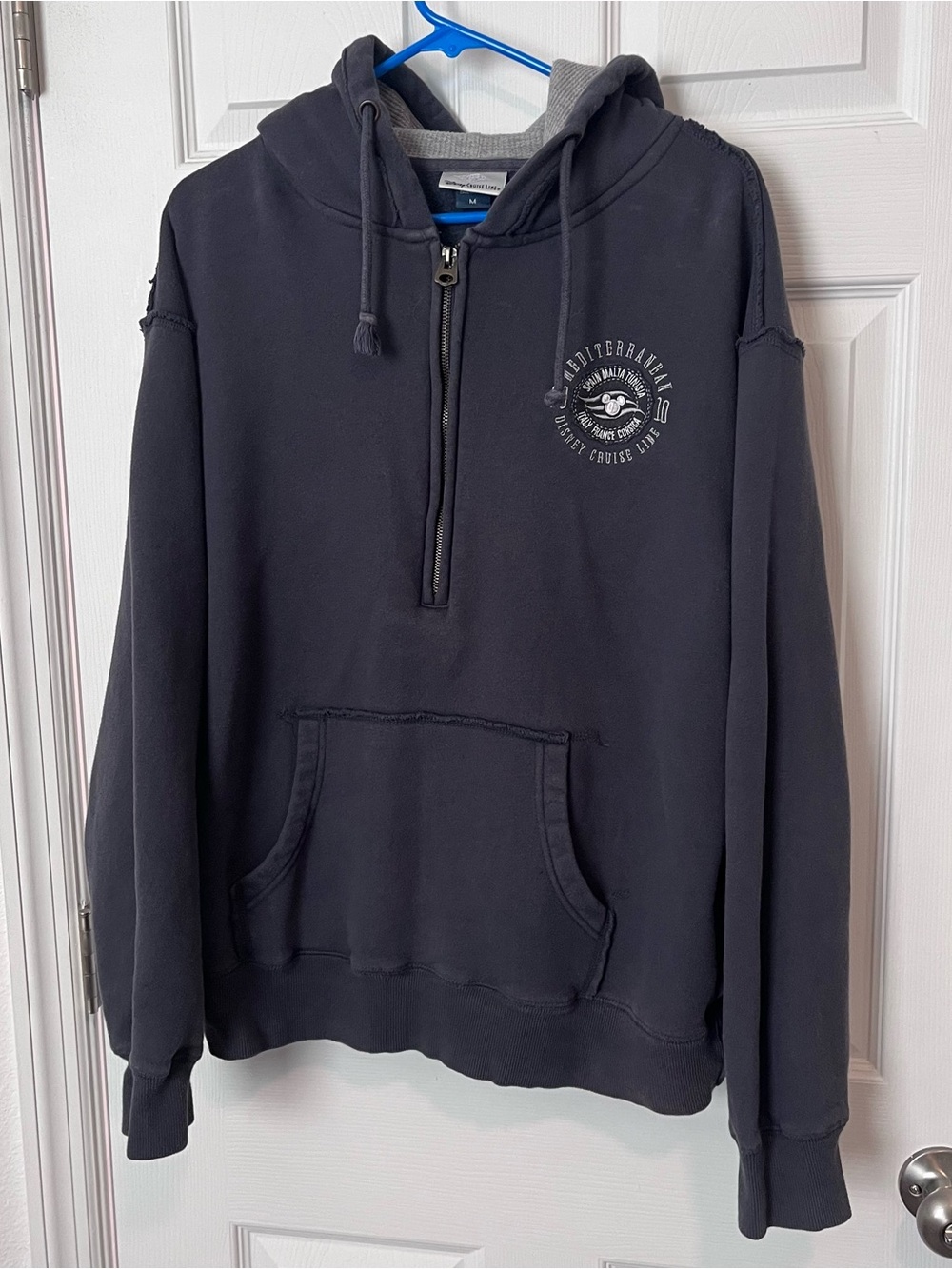 Disney Cruise Line DCL Hoodie Sweatshirt Medium M 1/4 Zip 2010 Mediterranean